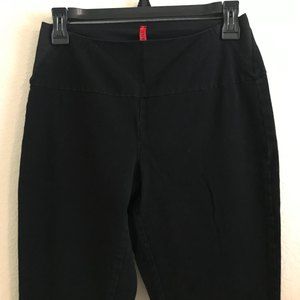 Spanx Black Pull On Ankle Zip Stretch Jegging Pants